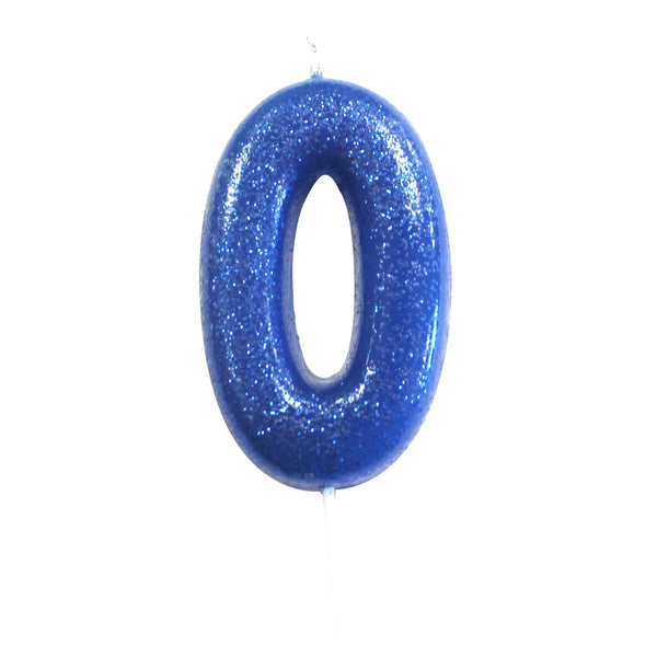 Blue Glitter Numbers