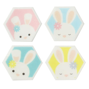 Cute Bunny Sugar Toppers - 20 Pack