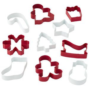 Wilton 10 Christmas Holiday Shapes Cookie Cutters