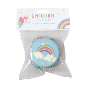 Unicorn & Rainbow FOIL LINED Cake Cases - 24 pack