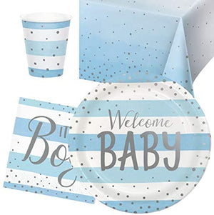 Welcome Baby Boy Baby Shower Party Pack - 8 Guests
