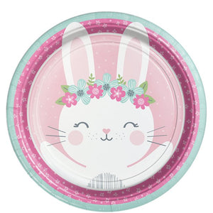 Birthday Bunny Dinner Plate - 8 Pk