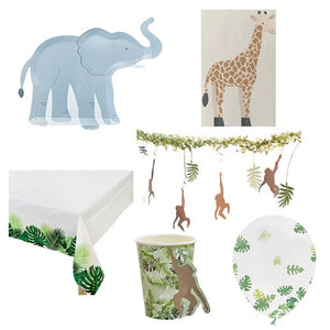 Lets Go Wild Jungle Animal Deluxe Party Set for 8 Guests