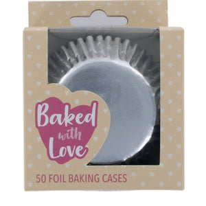 Silver Foil Baking Cases - 50 pack