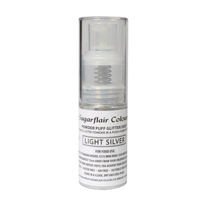 Powder Puff Glitter Dust Spray - Light Silver 10g