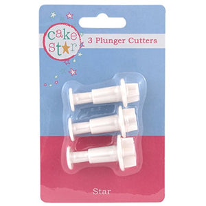 Cake Star Plunger Cutter - Star 3 piece