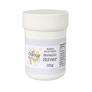 Colour Splash Edible Paint - Metallic Silver