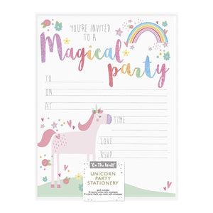 I believe in Unicorns Party Stationery - Invites and Thank you cards