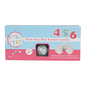 Cake Star Push Easy Cutters - Mini Numbers Set - 26 Piece
