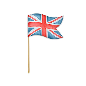 Union Jack Cupcake Toppers - 12 PK