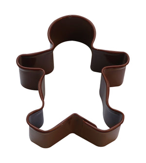 Mini Gingerbread Boy Poly-Resin Coated Cookie Cutter Brown