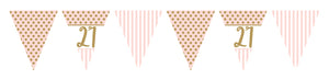 Pink Chic "21" Paper Flag Bunting