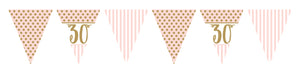 Pink Chic "30" Paper Flag Bunting