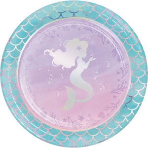 Mermaid Shine Dinner Plates Iridescent Foil