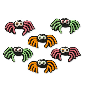 Halloween Cake Toppers Neon Spiders Sugarcraft Toppers - 6pk