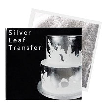 Sugarflair Silver Leaf Transfer : Silver - 80 x 80 mm
