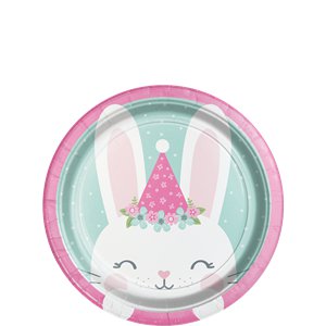 Birthday Bunny Dessert Plates - 8 Pk