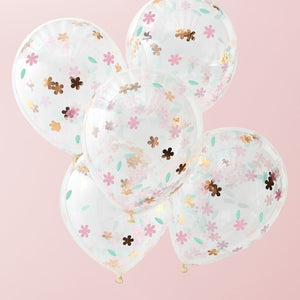 Ginger Ray Floral Confetti Balloons - Ditsy Floral