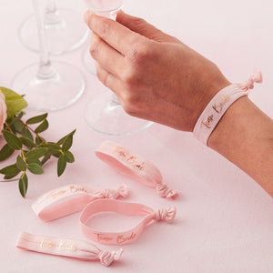 Pink Team Bride Wrist Bands - Floral Hen Range by Ginger Ray