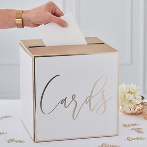 Card Holder Wedding Post Box - Gold Wedding Range by Ginger Ray