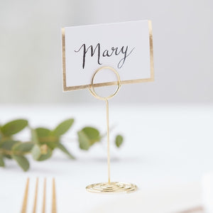 Gold Place Card Holder - Gold Wedding Range by Ginger Ray