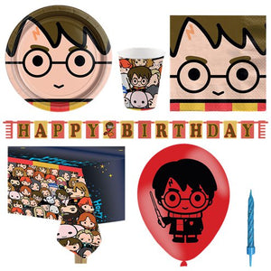 Harry Potter Party Tableware Supplies Plates Cups Napkins Balloon Party Pack for 8