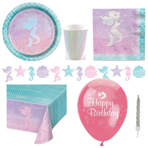Mermaid Shine Deluxe Party Pack - Pack for 8