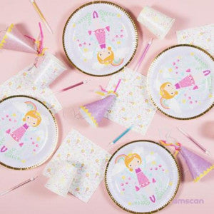 Fairy Princess Party Kit - Deluxe Party Tableware Pack for 8 Guests