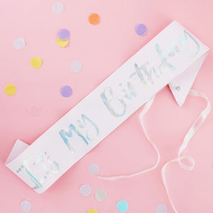 It's My Birthday Sash - Pastel Party Range by Ginger Ray
