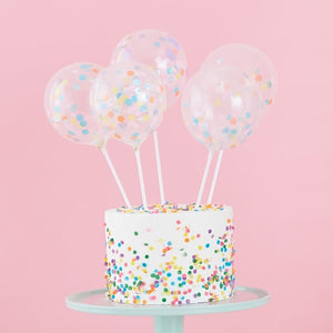 Mini Cake Topper Confetti Balloons Kit - Pastel Party Range by Ginger Ray