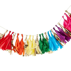 Multi Coloured Tassel Garland - Over the Rainbow Range by Ginger Ray