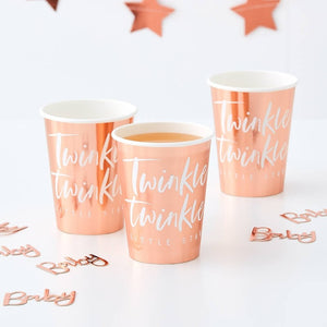 Rose Gold Foiled Paper Cups - Twinkle Twinkle Range by Ginger Ray