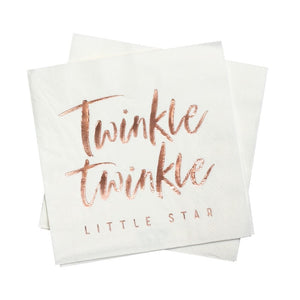 Rose Gold Twinkle Twinkle Paper Napkins - Twinkle Twinkle Range by Ginger Ray