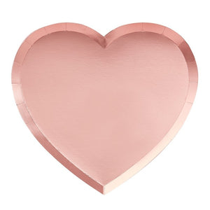 Pink Heart Shaped Plates - Be My Valentine Range by Ginger Ray