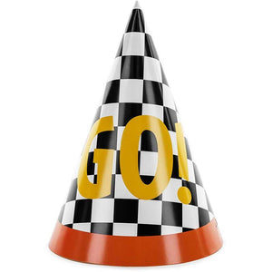 Race Car Go !Party Hats - 6 Pack