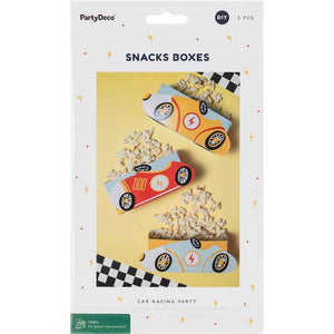 Race Car Party Snack Boxes - 3 Pack