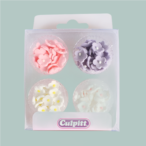 Pastel Mini Sugar Flowers - 100 pack