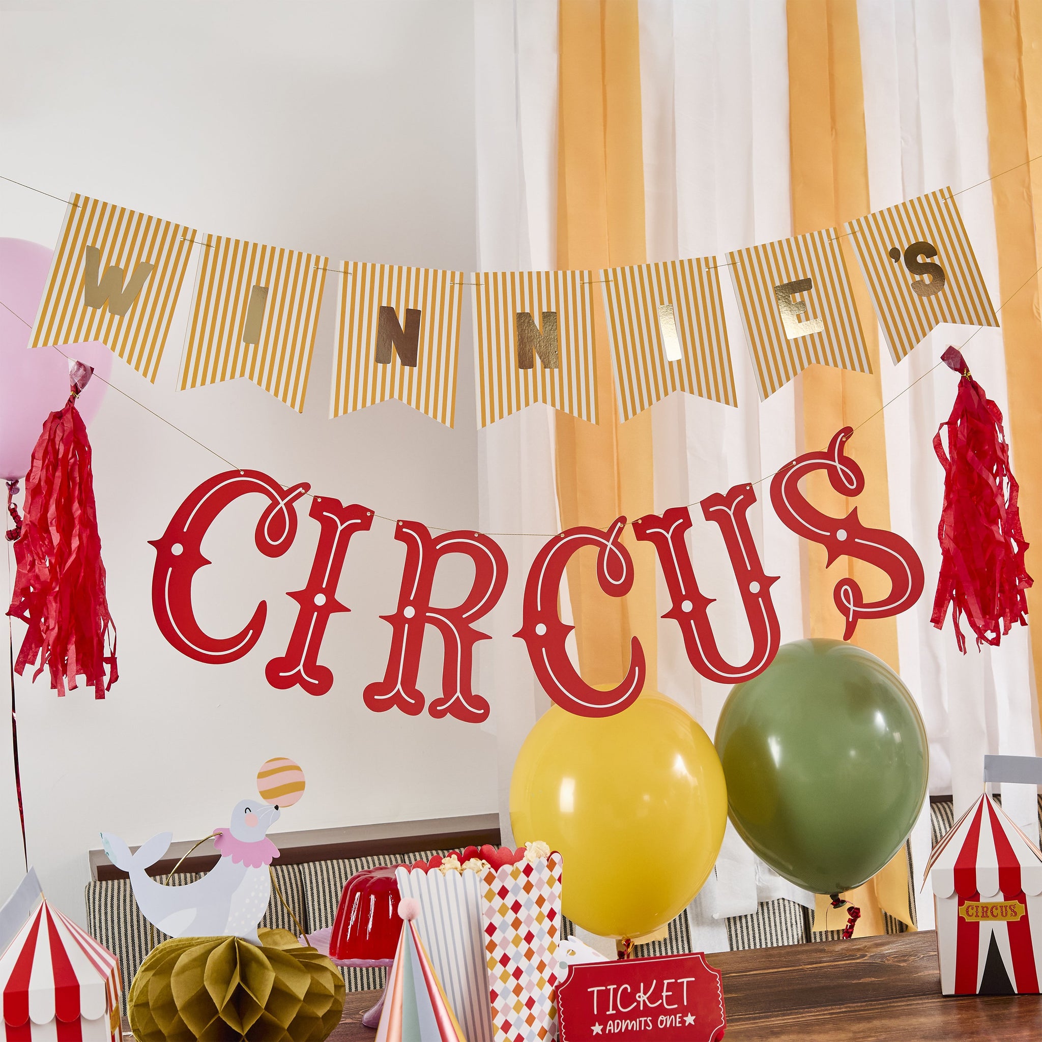 Circus Customisable Card Banner x2 2m