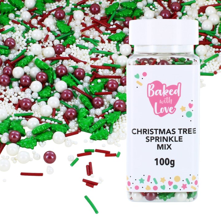 Christmas Tree Cake Sprinkles Mix - 100g