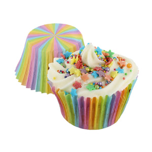 Pastel Stripe Rainbow Cupcake Kit