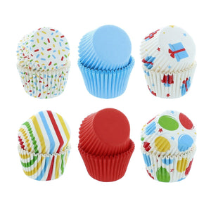 Happy Birthday Cupcake Cases - Baking Cup Selection Pack - 300 Baking Cases