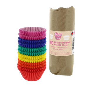 Rainbow Cupcake Cases - Baking Cup Selection Pack - 300 Baking Cases