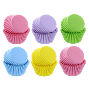Pastel Rainbow Cupcake Cases - Baking Cup Selection Pack - 300 Baking Cases