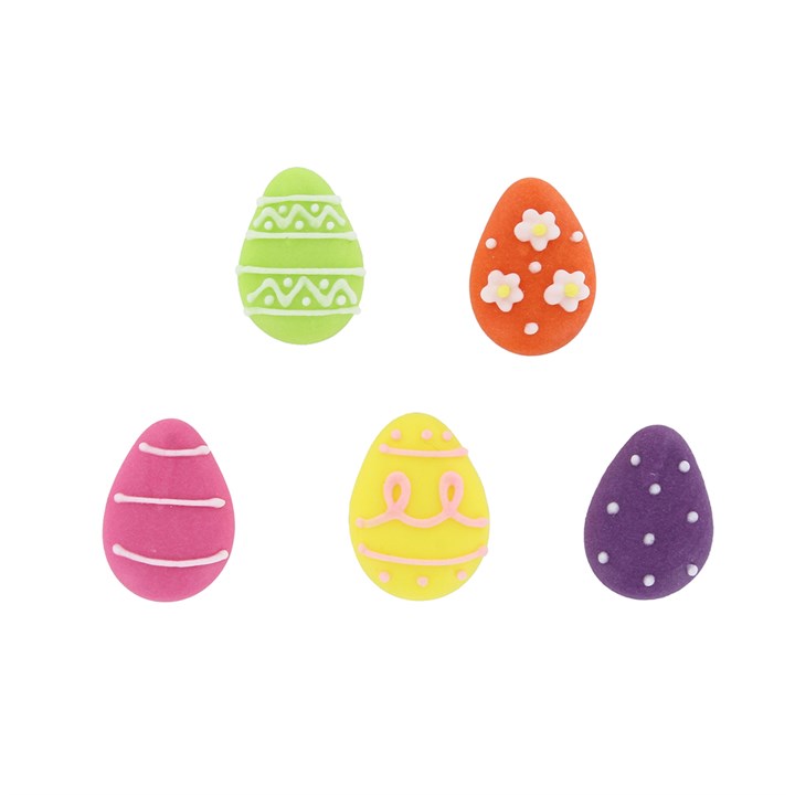 Easter Egg Sugar Cake Decorations - 10 Pack