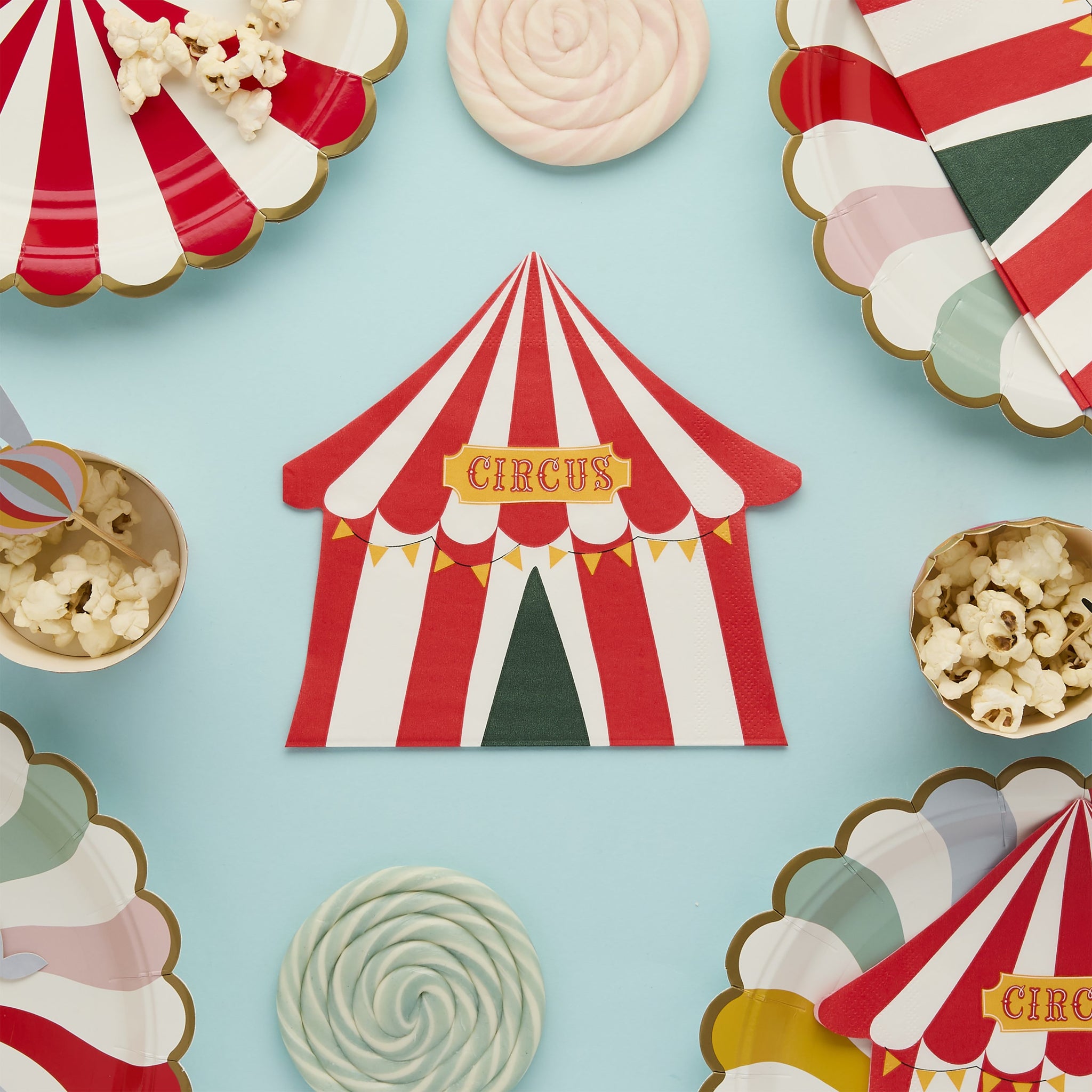 Circus Tent Paper Napkins - Pack of 16