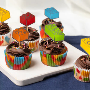 Building Block Lego Cupcake Toppers