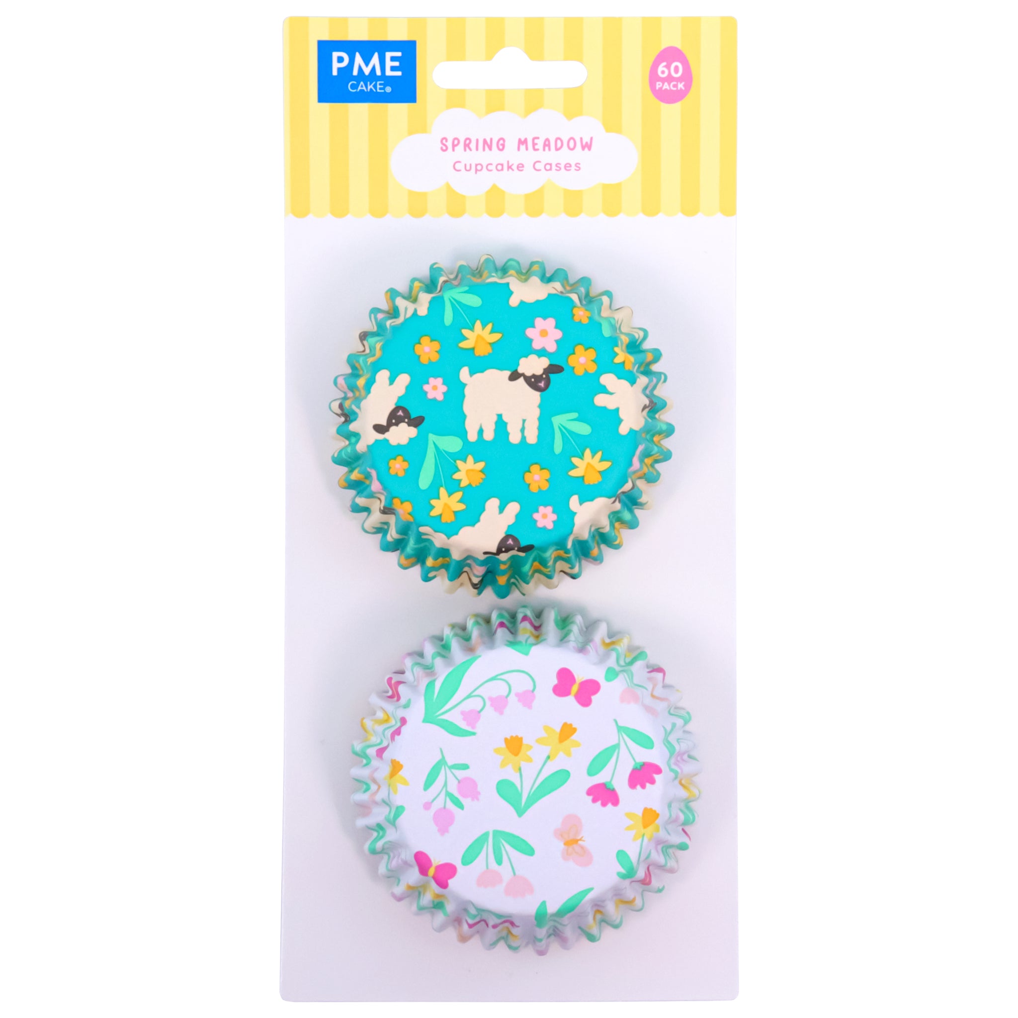 EASTER FOIL-LINED CUPCAKE CASES - SPRING MEADOW, SET OF 60