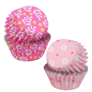 EASTER MINI FOIL-LINED CUPCAKE CASES - FLOWERS, SET OF 60