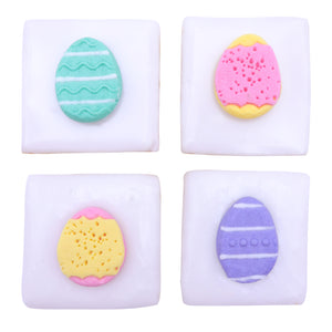 EASTER EDIBLE SUGAR DECORATIONS - EASTER EGGS, SET OF 12