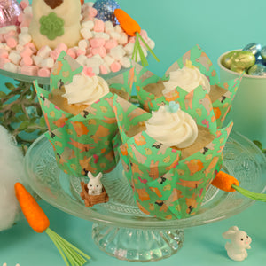 EASTER TULIP MUFFIN CASES - EASTER ANIMALS, SET OF 24